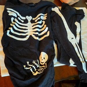 Motherhood Maternity, skeleton pajamas, size Sm